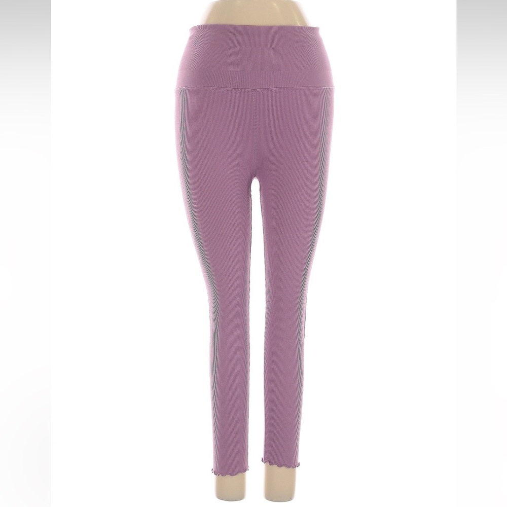 Spiritual Gangster Dusty Mauve Ribbed High-Waist Leggings